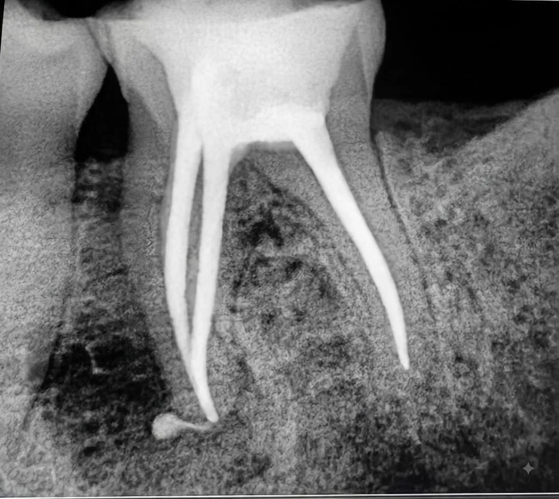 Radiografía: Tratamiento de conducto multirradicular